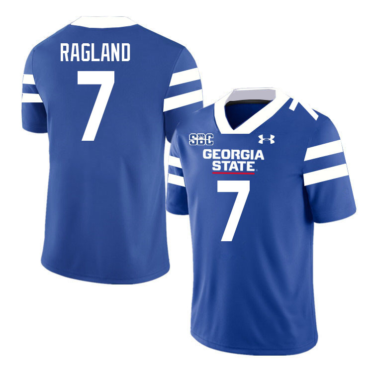 Georgia State Panthers #7 Braylen Ragland College Football Jerseys Stitched-Blue